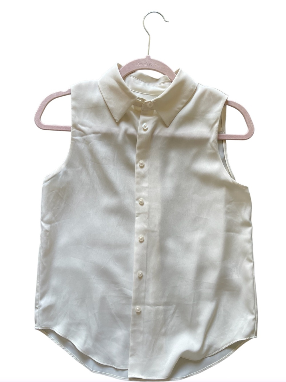 Sleeveless Button-Down Blouse